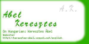 abel keresztes business card